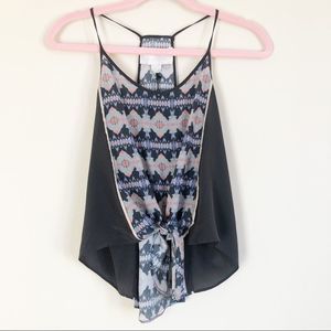 Morgan Carper Goja Tank Silk Front Tie Racerback